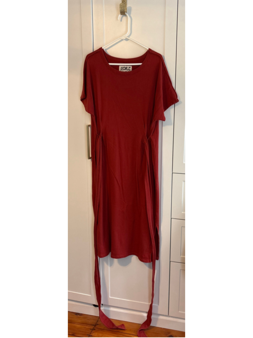 Women's Peace Love World Red Midi Dress Size XL